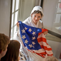 Betsy Ross inside her home
